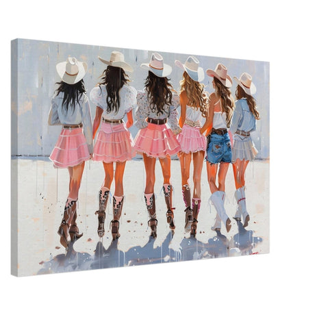 Da Vinci Modern Art Wall art print | Eclectic Expressions | Cowgirls - Canvas - 50x75 cm / 20x30″ - 