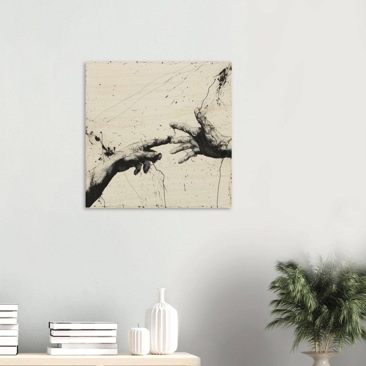 Da Vinci Modern Minimalist Art - Wood Prints - 60x60 cm / 24x24″ - 20 mm