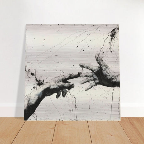 Da Vinci Modern Minimalist Art - Brushed Aluminum Print - 50x50 cm / 20x20″ - 