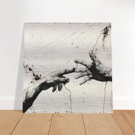 Da Vinci Modern Minimalist Art - Brushed Aluminum Print - 40x40 cm / 16x16″ - 