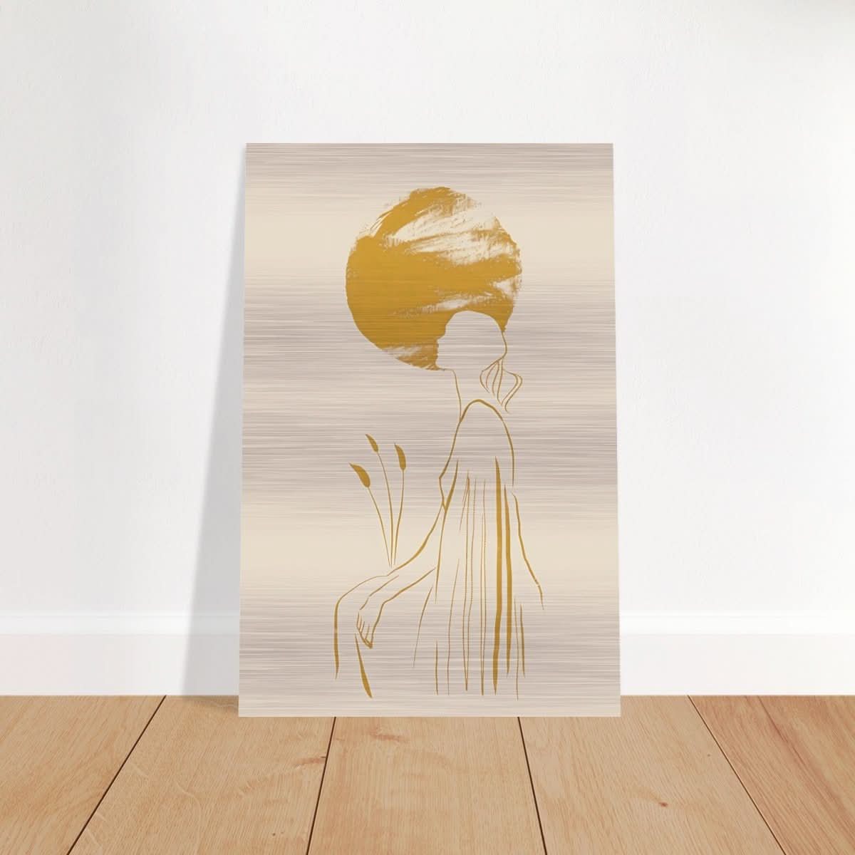 Da Vinci Modern Minimalist Wall Art - Brushed Aluminum Print - 40x60 cm / 16x24″ - 