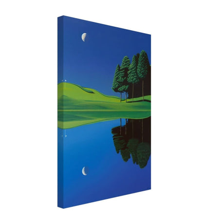 Da Vinci Modern Nature Art Wall art print | Night at the lake - Canvas - 30x45 cm / 12x18″ - 