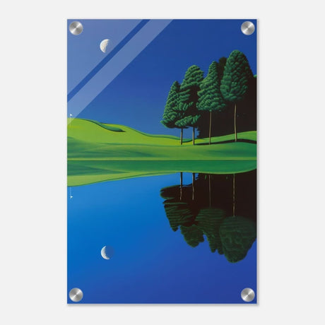Da Vinci Modern Nature Art Wall art print | Night at the lake - Acrylic Print - 30x45 cm / 12x18″ - 