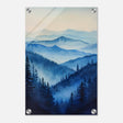Da Vinci Modern Nature Wall art Print | Modern Wall art Print | Blue Mountain - Acrylic Print - 30x45 cm / 12x18″ - 