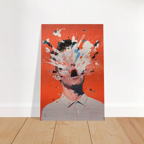 Da Vinci Modern Pop art Wall Art - Brushed Aluminum Print - 40x60 cm / 16x24″ - 