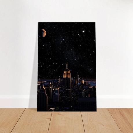 Da Vinci Modern Wall Art | Night - Brushed Aluminum Print - 50x75 cm / 20x30″ - 