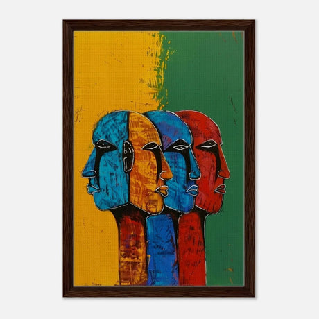 Da Vinci Modern Wall art Print | Eclectic Expressions - Framed Canvas - 40x60 cm / 16x24″ - Dark wood frame