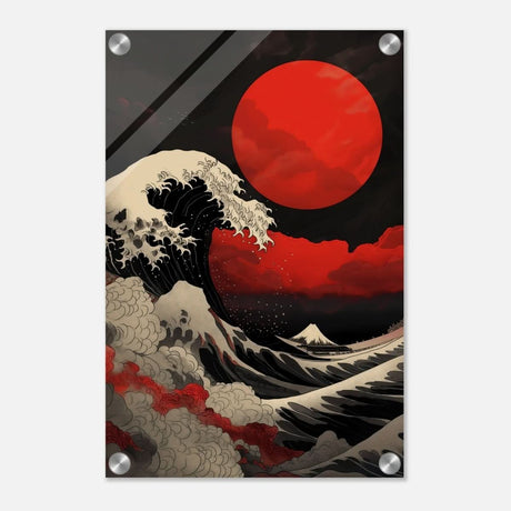 Da Vinci Modern Wall art print | Modern Art | Red Moon - Acrylic Print - 30x45 cm / 12x18″ - 