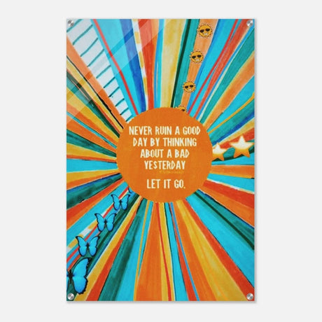 Da Vinci Motivational Art Wall art print | Never ruin a good day - Acrylic Print - 60x90 cm / 24x36″ - 