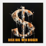 Da Vinci Motivational Art Wall art print | Risk Big Win Bigger - Acrylic Print - 30x30 cm / 12x12″ - 
