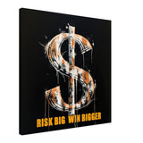 Da Vinci Motivational Art Wall art print | Risk Big Win Bigger - Acrylic Print - 30x30 cm / 12x12″ - 