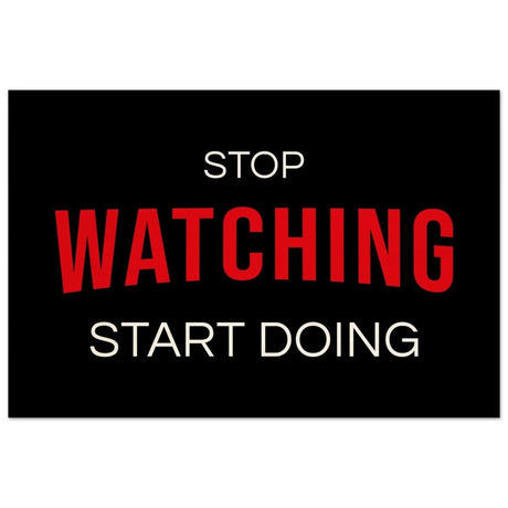 Da Vinci Motivational Art wall art print | Stop Watching Start Doing - Wood Prints - 40x60 cm / 16x24″ - 