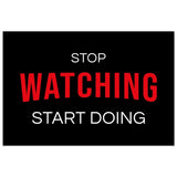 Da Vinci Motivational Art wall art print | Stop Watching Start Doing - Aluminum Print - 40x60 cm / 16x24″ - 