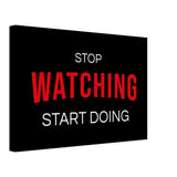 Da Vinci Motivational Art wall art print | Stop Watching Start Doing - Canvas - 30x45 cm / 12x18″ - 