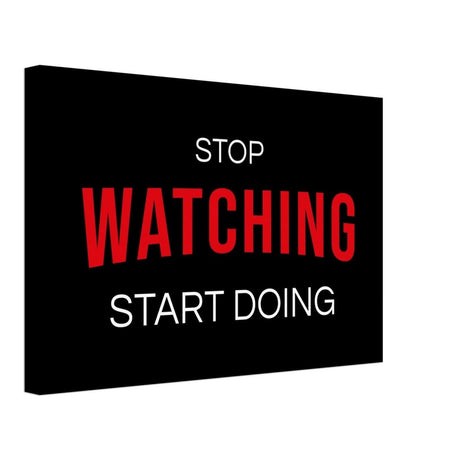 Da Vinci Motivational Art wall art print | Stop Watching Start Doing - Canvas - 30x45 cm / 12x18″ - 