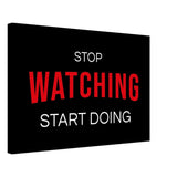 Da Vinci Motivational Art wall art print | Stop Watching Start Doing - Canvas - 40x60 cm / 16x24″ - 