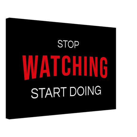 Da Vinci Motivational Art wall art print | Stop Watching Start Doing - Canvas - 40x60 cm / 16x24″ - 