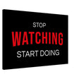 Da Vinci Motivational Art wall art print | Stop Watching Start Doing - Canvas - 60x90 cm / 24x36″ - 