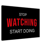 Da Vinci Motivational Art wall art print | Stop Watching Start Doing - Canvas - 60x90 cm / 24x36″ - 