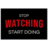 Da Vinci Motivational Art wall art print | Stop Watching Start Doing - Wood Prints - 50x75 cm / 20x30″ - 
