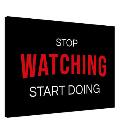 Da Vinci Motivational Art wall art print | Stop Watching Start Doing - Canvas - 50x75 cm / 20x30″ - 