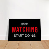 Da Vinci Motivational Art wall art print | Stop Watching Start Doing - Brushed Aluminum Print - 50x75 cm / 20x30″ - 