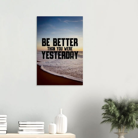 Da Vinci Motivational Wall art | Better Than Yesterday - Wood Prints - 50x75 cm / 20x30″ - 10 mm