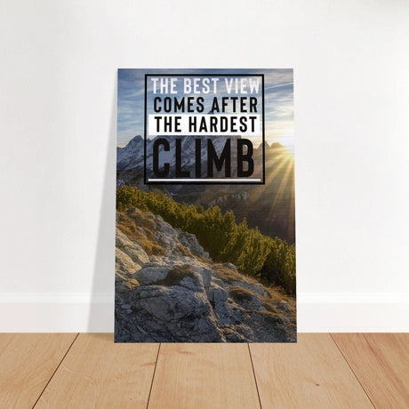 Da Vinci Motivational Wall Art | Climb - Brushed Aluminum Print - 30x45 cm / 12x18″ - 