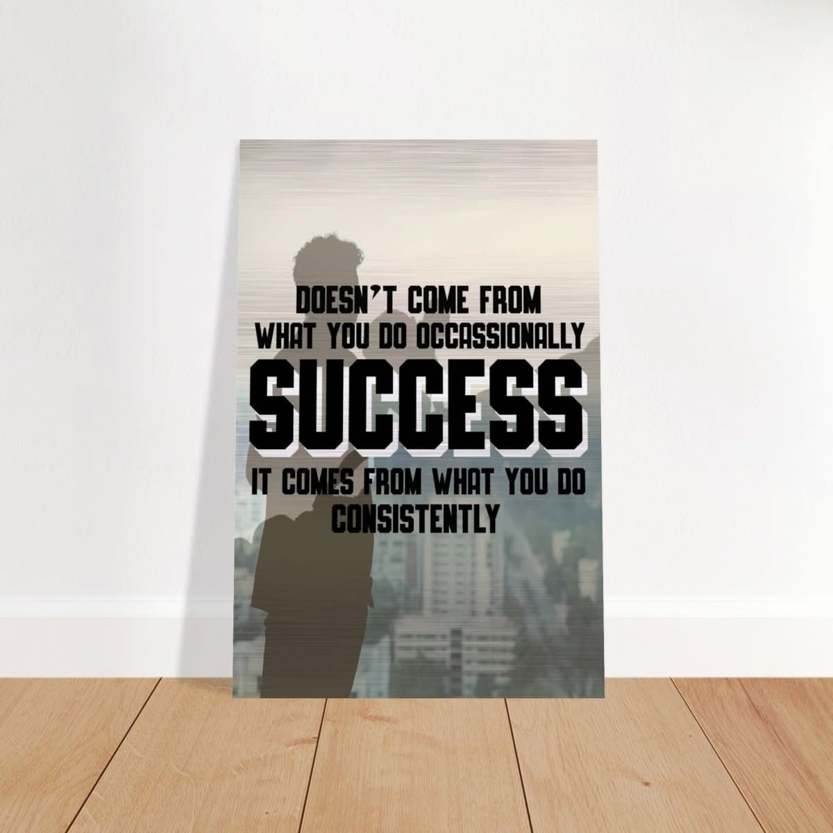 Da Vinci Motivational Wall art | Consistency - Brushed Aluminum Print - 40x60 cm / 16x24″ - 