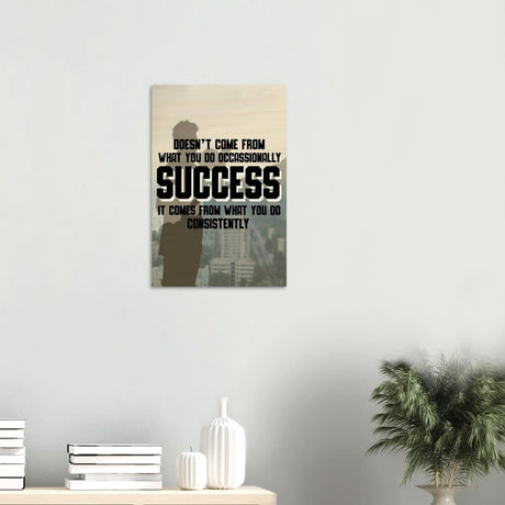 Da Vinci Motivational Wall art | Consistency - Wood Prints - 40x60 cm / 16x24″ - 20 mm