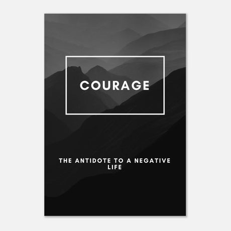 Da Vinci Motivational Wall Art | Courage - Aluminum Print - 70x100 cm / 28x40″ - 
