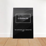 Da Vinci Motivational Wall Art | Courage - Brushed Aluminum Print - 60x90 cm / 24x36″ - 