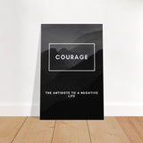 Da Vinci Motivational Wall Art | Courage - Brushed Aluminum Print - 50x75 cm / 20x30″ - 