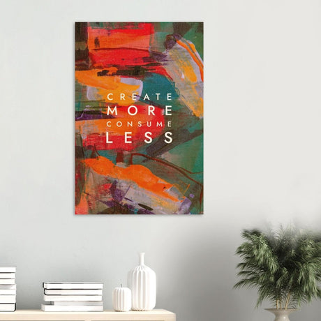 Da Vinci Motivational Wall Art | Create More - Wood Prints - 60x90 cm / 24x36″ - 20 mm