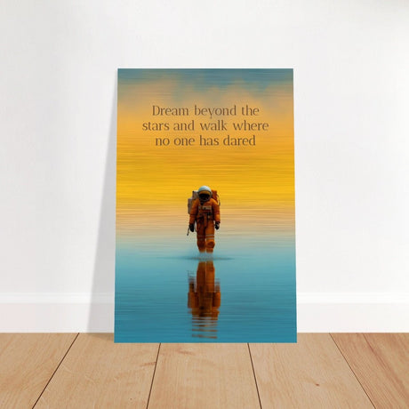 Da Vinci Motivational Wall Art | Dare - Brushed Aluminum Print - 60x90 cm / 24x36″ - 