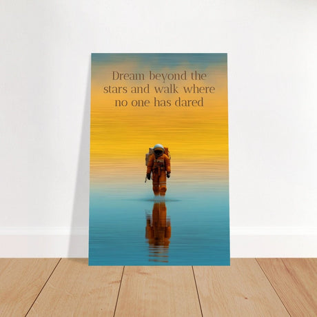 Da Vinci Motivational Wall Art | Dare - Brushed Aluminum Print - 30x45 cm / 12x18″ - 