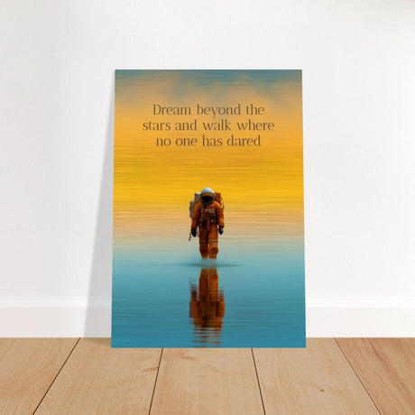 Da Vinci Motivational Wall Art | Dare - Brushed Aluminum Print - 70x100 cm / 28x40″ - 