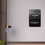 Da Vinci Motivational Wall Art | Decisions - Acrylic Print - 50x75 cm / 20x30″ - 