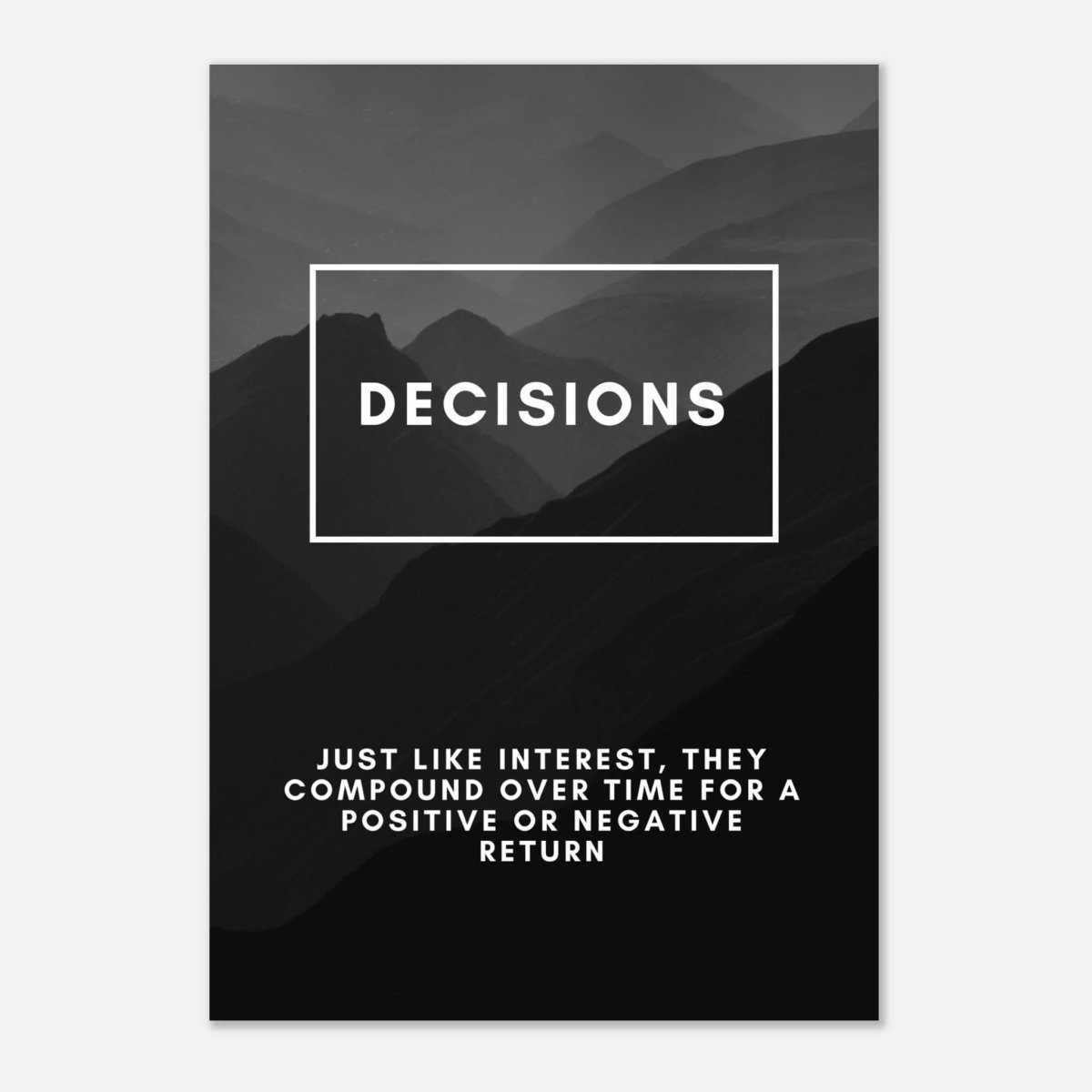 Da Vinci Motivational Wall Art | Decisions - Aluminum Print - 70x100 cm / 28x40″ - 
