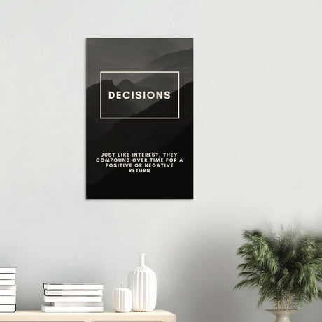 Da Vinci Motivational Wall Art | Decisions - Wood Prints - 50x75 cm / 20x30″ - 20 mm