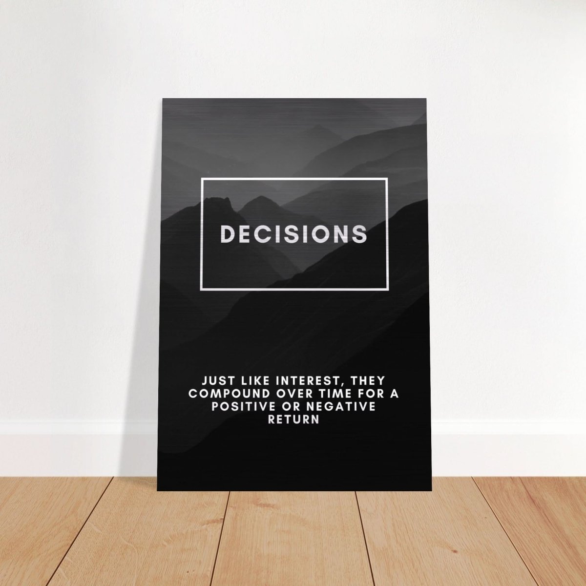 Da Vinci Motivational Wall Art | Decisions - Brushed Aluminum Print - 70x100 cm / 28x40″ - 