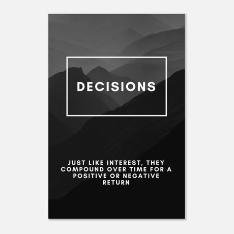 Da Vinci Motivational Wall Art | Decisions - Aluminum Print - 50x75 cm / 20x30″ - 