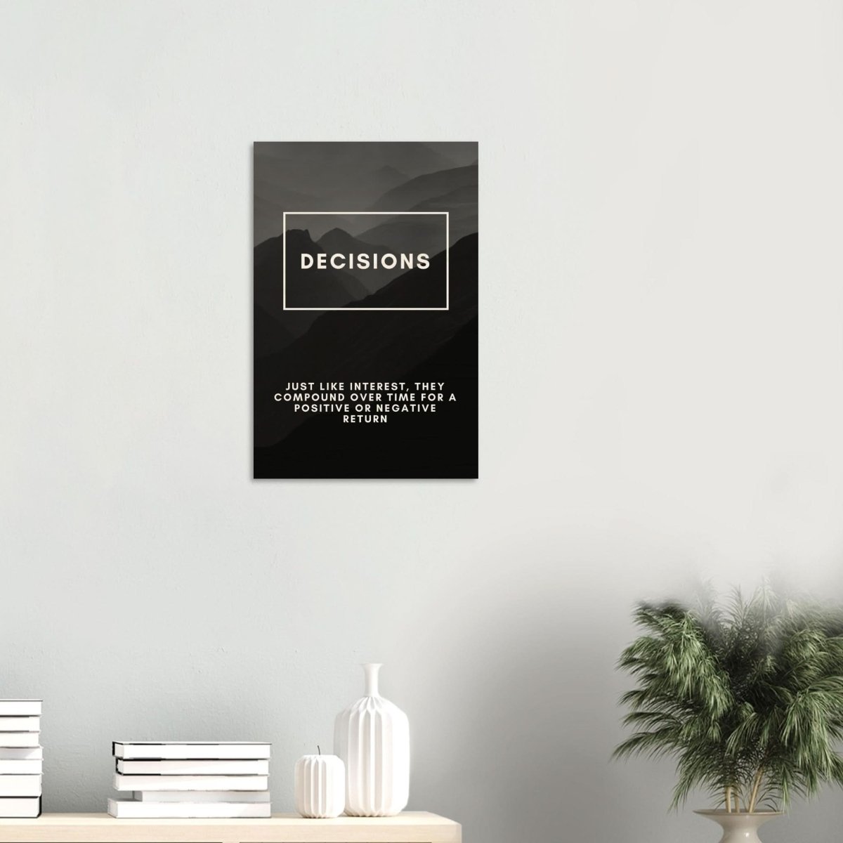Da Vinci Motivational Wall Art | Decisions - Wood Prints - 40x60 cm / 16x24″ - 20 mm