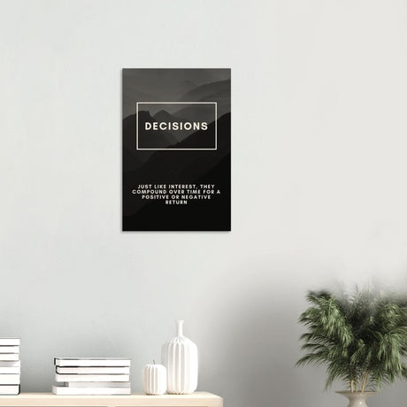Da Vinci Motivational Wall Art | Decisions - Wood Prints - 40x60 cm / 16x24″ - 20 mm