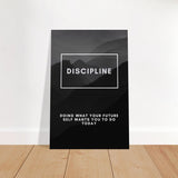 Da Vinci Motivational Wall Art | Discipline - Brushed Aluminum Print - 60x90 cm / 24x36″ - 