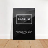 Da Vinci Motivational Wall Art | Discipline - Brushed Aluminum Print - 70x100 cm / 28x40″ - 