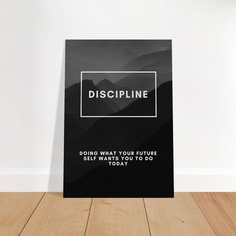 Da Vinci Motivational Wall Art | Discipline - Brushed Aluminum Print - 70x100 cm / 28x40″ - 