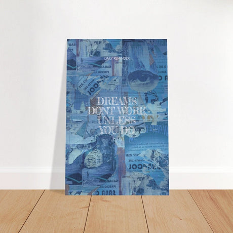 Da Vinci Motivational Wall Art | Dreams - Brushed Aluminum Print - 40x60 cm / 16x24″ - 