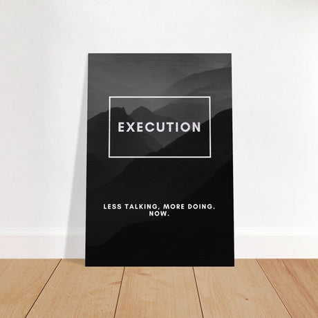Da Vinci Motivational Wall Art | Execution - Brushed Aluminum Print - 70x100 cm / 28x40″ - 