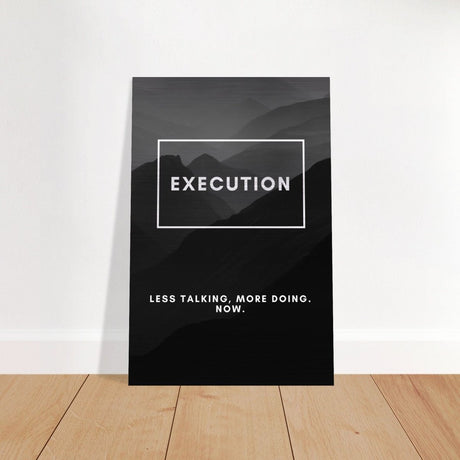 Da Vinci Motivational Wall Art | Execution - Brushed Aluminum Print - 60x90 cm / 24x36″ - 